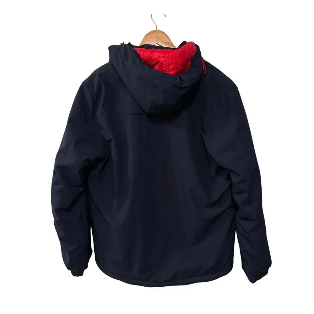 Gerry M Nimbus Tech Snowboard Jacket $199 Detachable Hood Puffer Ski Coat Blue